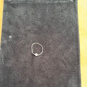 Elsa Peretti Diamonds by the Yard ring. Sterling with round diamond .07 carat